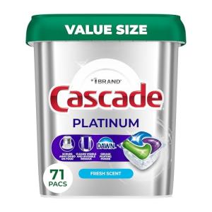 Cascade Platinum Dishwasher Pods - 71 Count