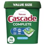 Cascade Complete Eco-Friendly Dishwasher Pods, Fresh Scent
