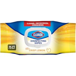 Bleach-Free Lemon Disinfecting Wipes, 75 Count