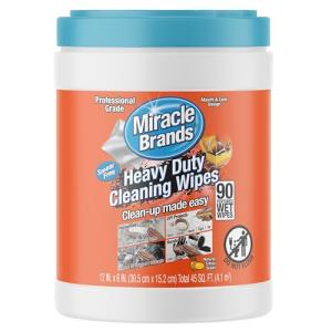MiracleWipes Heavy Duty All-Purpose Cleaner, 90 Count