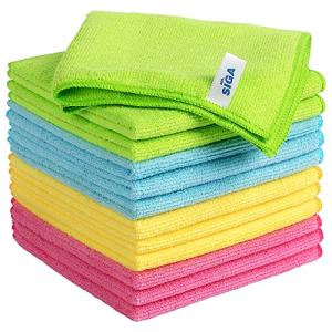 MR.SIGA Eco-Friendly Microfiber Cleaning Cloths - 12 Pack