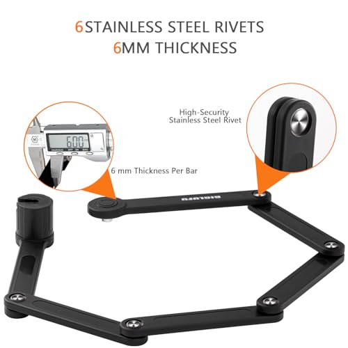 BIGLUFU Folding Bike Lock with Mounting Bracket
