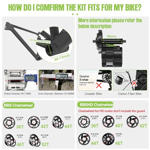 BAFANG 48V 750W Mid Drive Ebike Conversion Kit