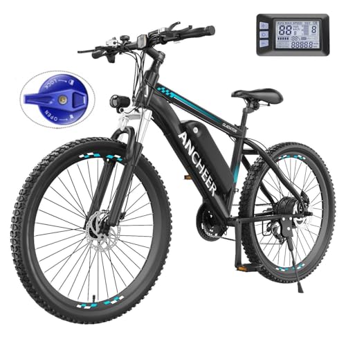 ANCHEER 500W Electric Mountain Bike with 21 Speeds