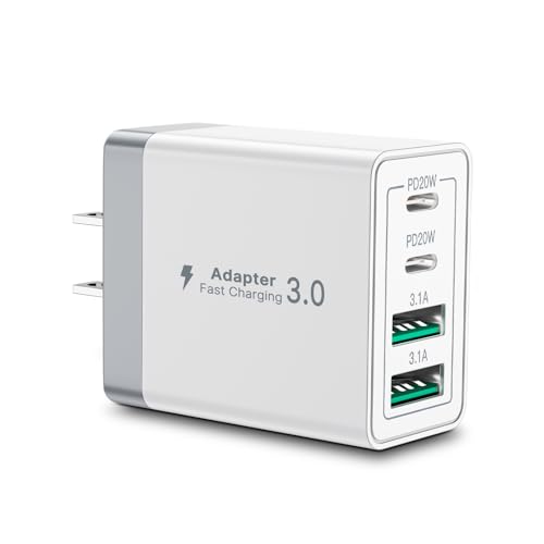 40W 4-Port Fast USB C Wall Charger