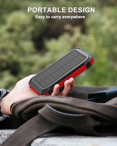 Hiluckey 26800mAh Solar Power Bank with USB-C