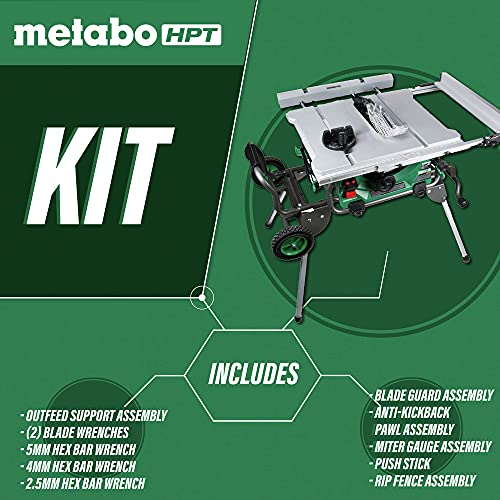 Metabo HPT 10-Inch Table Saw with Rolling Stand