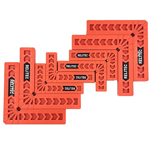Relitec 8-Piece 90-Degree Woodworking Clamps Set