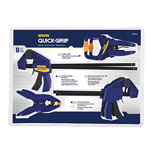 IRWIN QUICK-GRIP 8-Piece Woodworking Clamp Set