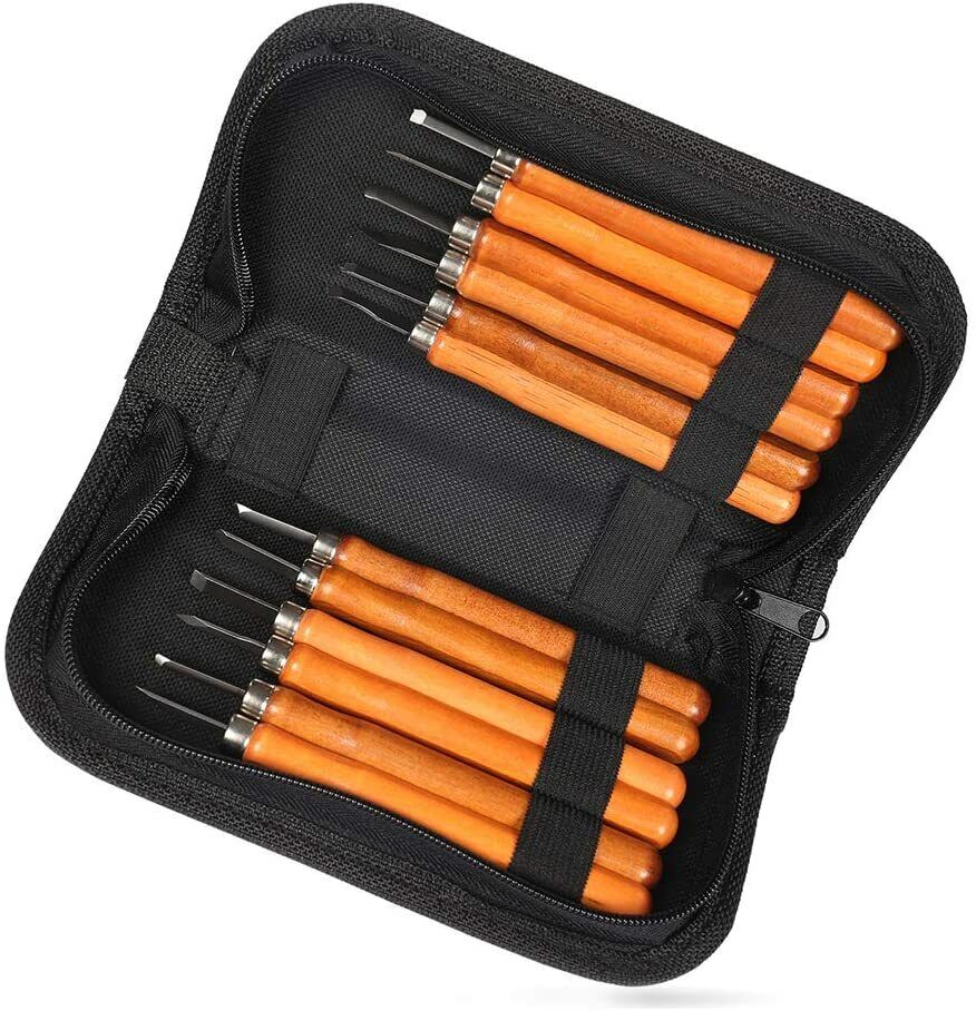 12-Piece Professional Wood Carving Chisel Set