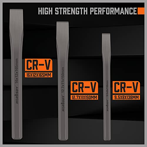 HORUSDY Heavy Duty Cold Chisel Set, 3 Pieces