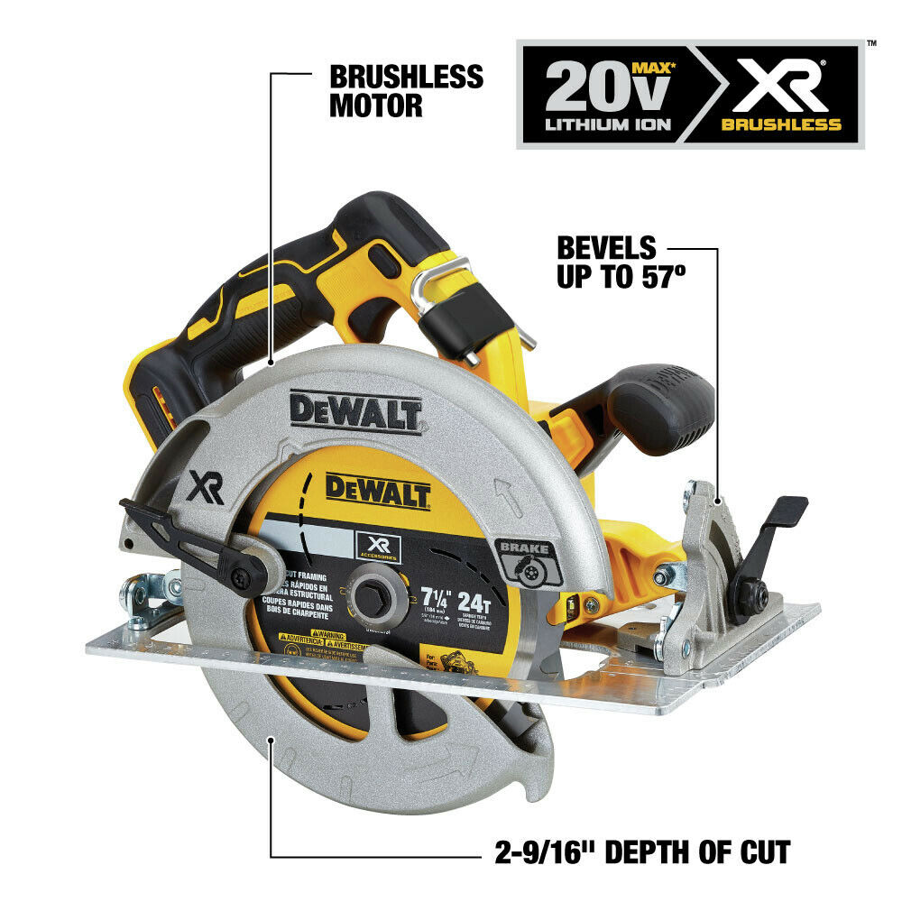 DEWALT 20V MAX Cordless Circular Saw, 7-1/4 Inch