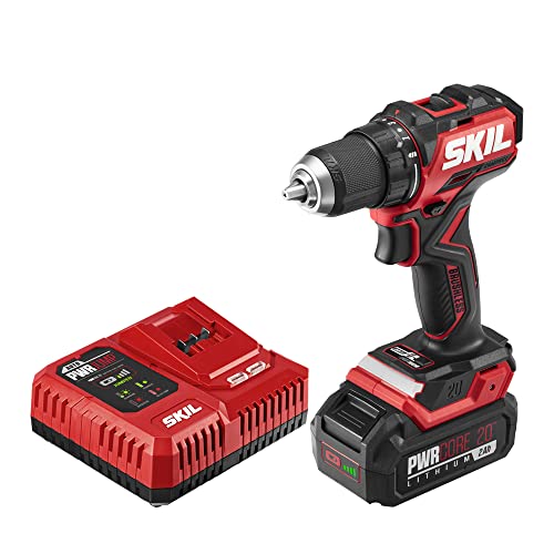 20V Brushless Compact Drill with Battery and PWRJump
