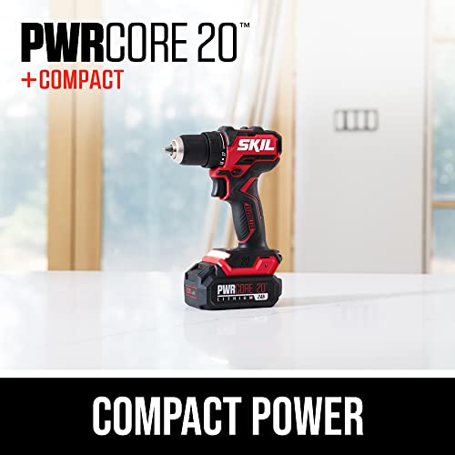 20V Brushless Compact Drill with Battery and PWRJump
