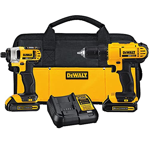 DEWALT 20V MAX Cordless Drill and Impact Driver Set