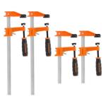 JORGENSEN 4-Pack Steel Bar Clamps, 6"/12