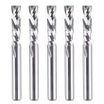 5-Pack 6.35mm Carbide Spiral Router Bits