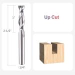 SpeTool 5-Piece 6.35mm UpCut Router Bit Set