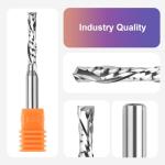 SpeTool 5PCS Compression Router Bit Set, 3/16