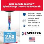 Amana Tool 1/4" Carbide Spiral Plunge Router Bit