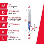 Amana Tool V-Groove Router Bit 30 Deg 1/4 Inch
