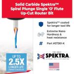 Amana Tool Spektra 1/4" Up-Cut CNC Router Bit