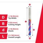 Amana Tool 1/4" Solid Carbide CNC Router Bit
