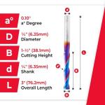Amana Tool CNC Spektra Spiral Router Bit 1/4"x3