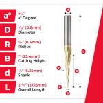 Amana Tool CNC Tapered Ball Nose Router Bit