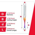 Amana Tool Spektra Solid Carbide Spiral Router Bit