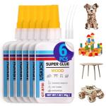 Clear Super Glue for Woodwork - 6 x 1 fl oz