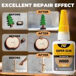 60g Wood Super Glue for Instant Repairs