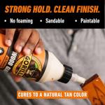 Gorilla Waterproof Wood Glue, Natural Color, 18 Ounces