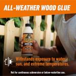 Gorilla Waterproof Wood Glue, Natural Color, 18 Ounces