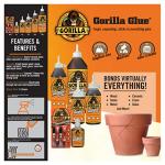 Gorilla Waterproof Polyurethane Glue, 2oz Brown