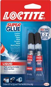 Loctite Super Glue Liquid, 2 Pack, Clear