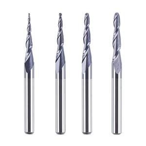 SpeTool 4 Pack Tapered End Mill Carbide Bits