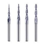 SpeTool 4 Pack Tapered End Mill Carbide Bits