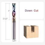 SpeTool 5-Piece Downcut Spiral Router Bit Set