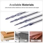 SpeTool 4 Pack Tapered End Mill Carbide Bits