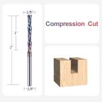 SpeTool 5PCS Compression Spiral Router Bits Set