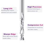 SpeTool 5-Piece Carbide Compression Router Bit Set