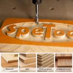 SpeTool 5-Piece Carbide Compression Router Bit Set
