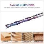 SpeTool 5PCS Compression Spiral Router Bits Set