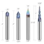 SpeTool 10PC CNC Router Bit Set with TAC Coating