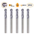SpeTool 5PCS Ball Nose CNC Router Bits