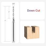 SpeTool Extra Long Down Cut Router Bit 1/8