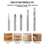 SpeTool 5-Piece CNC Router Bit Set for Woodworking