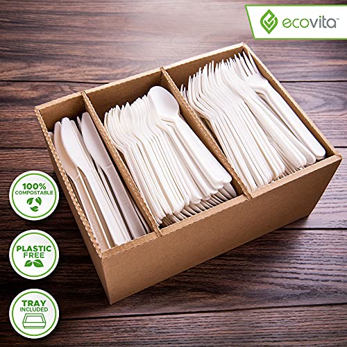 Compostable Cutlery Set: Forks, Spoons, Knives