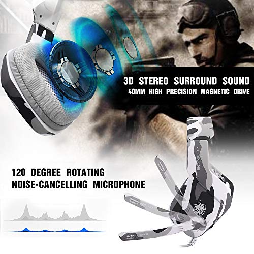 PHOINIKAS Gaming Headset with 7.1 Surround Sound